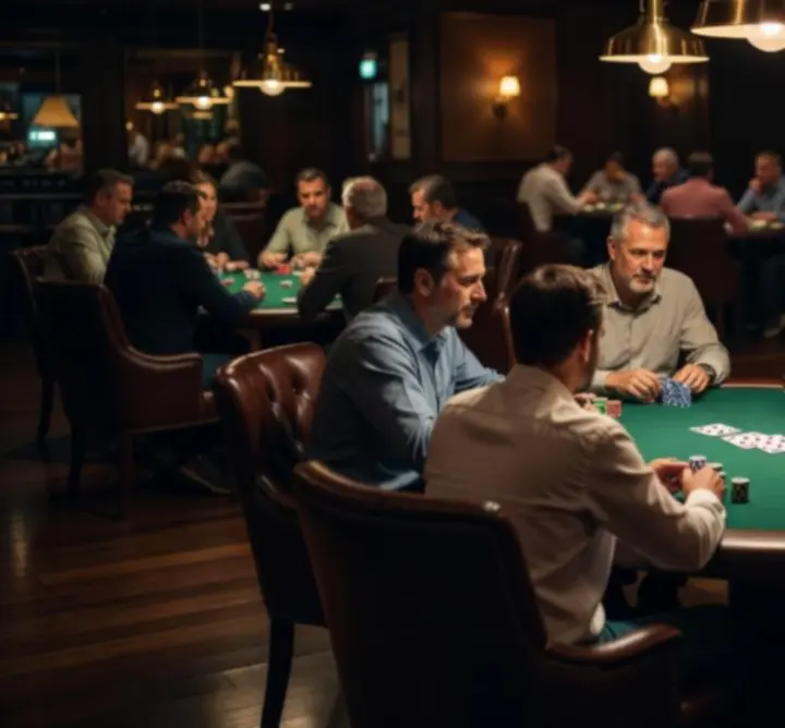 Players enjoying poker at TRT Service