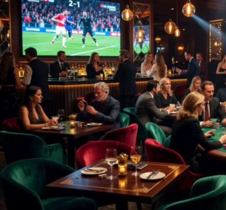Elegant bar lounge at TRT Service prepared for evening reservations